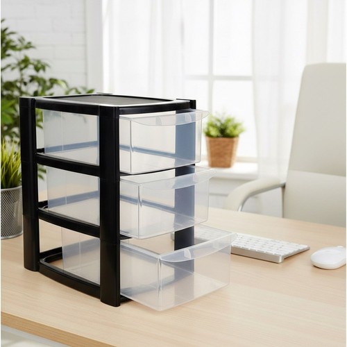 Small black drawer - small, plastic