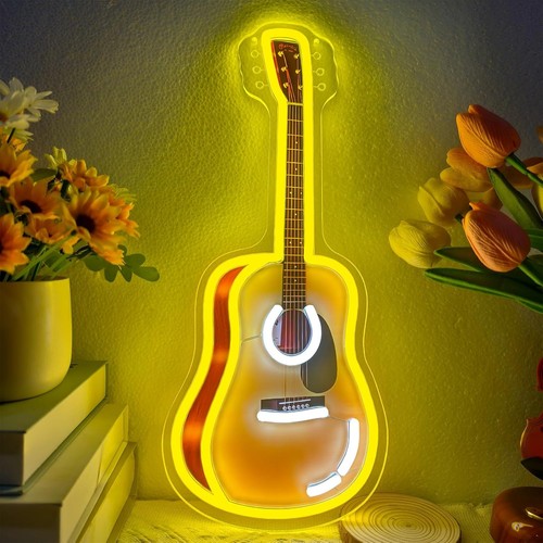 Acoustic guitar led neon - neon, sign