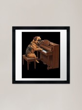 Brussels Griffon Playing Piano