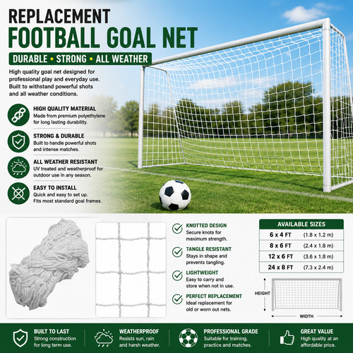 Replacement football goal net - replacement,