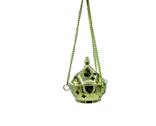 Hanging brass incense burner - hanging,