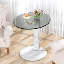 Glass round Coffee Table End