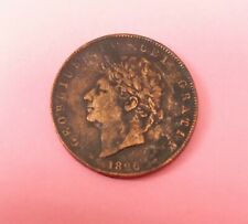 ANTIQUE TWO x GEORGE IV HALF PENNY - 1826 - SOLD AS A DOUBLE HEADED COIN