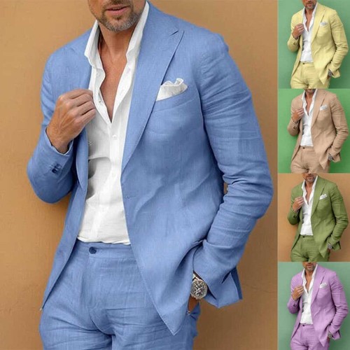 Men linen summer suit - summer, casual
