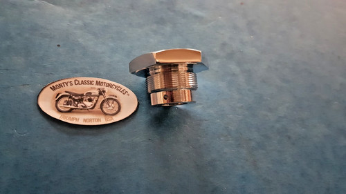 Triumph chrome fork - top, nut