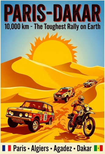 Dakar rally racing poster - ,