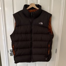 Men’s Brown The North Face 700 Nuptse Puffer Gilet Size XL