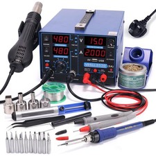YIHUA 853D 2A USB SMD Hot Air Rework Station Soldering Station, 0-15V DC...