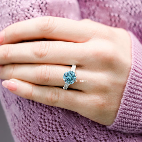 Blue diamond ring carat - blue,
