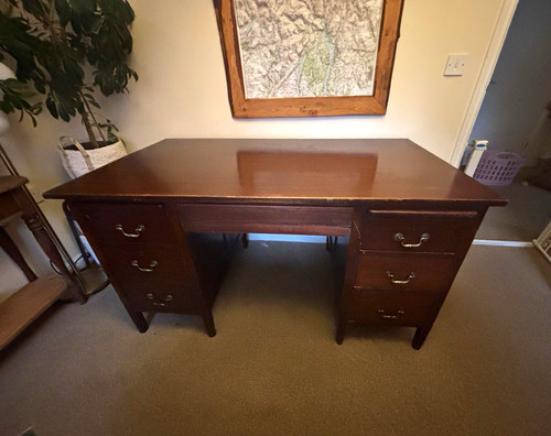 Hobbs pedestal desk dark - pedestal,