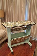 Vintage 1950s Table Magazine Rack Up-cycled, Petite Size, Home Decor, Storage