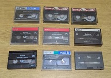 9 x 8mm Video Tape Cassette Job Lot | 90 & 60 | Sony TDK Fuji | Used