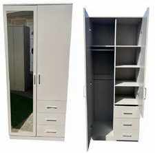 2 Door Mirrored Wardrobe 3