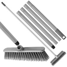 Indoor Floor Sweeping Brush Soft Kitchen Broom, 120cm Interlocking Long Handle