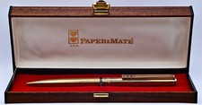 Vintage 70/80's Gold Plated Paper Mate Mechanical Pencil in its Original Case