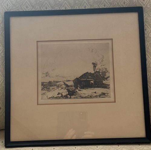 Original pencil signed etching - original,