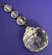 VINTAGE GLASS  CRYSTAL CHANDELIER BALL.