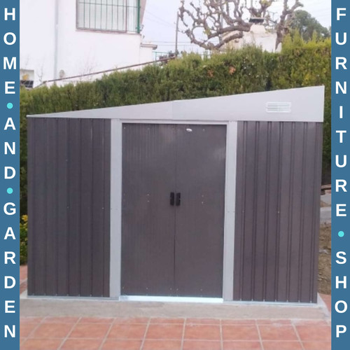 9ft metal garden shed - x,