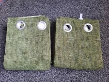 Dunelm 46x54" / 117x137cm Eyelet Curtains Pair Lincoln Olive 