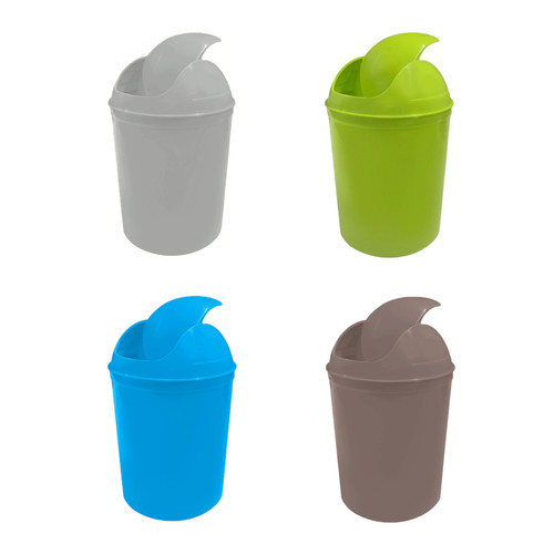 Plastic litre swing top bin - 5,
