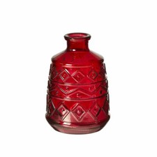 Aztec pattern glass vase - aztec,