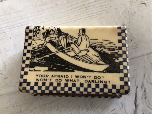 Celluloid matchbox - celluloid,