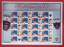 SPORTS POSTAL STAMPS RUGBY  PENRITH PANTHERS 2001