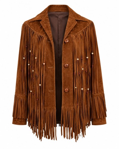 Woman brown suede - brown, leather