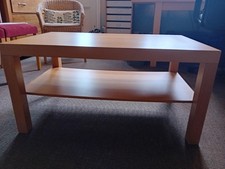 Coffee table with shelf. Pine
