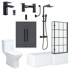 Bathroom suite shape tub - bathroom,