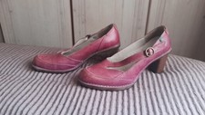 EL NATURALISTA Women's Raspberry Leather Shoes Soze 40 EU 7