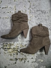 F&F Brown Faux Suede Ruched