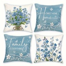 Set 4 Home Sweet Home Throw Pillow Cushion Covers - Family is Everything 45x45cm
