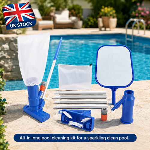 Pool vacuum cleaning kit - vacuum, brush
