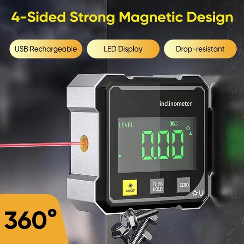 Digital magnetic protractor - magnetic,