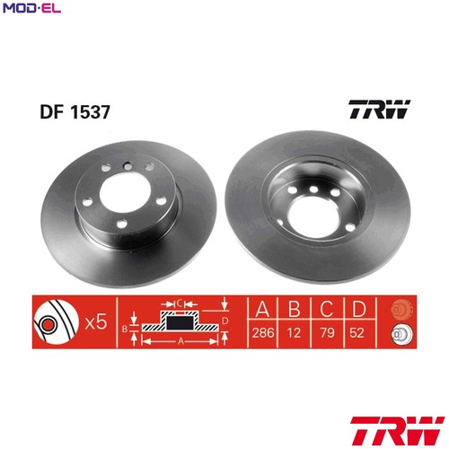 Brake disc df1537 for bmw - 2x,