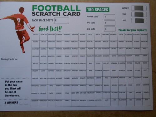 Football scratch card - football,