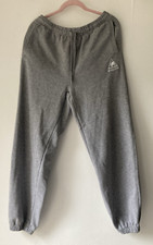 LE COQ SPORTIF Mens Track Pants Baggy Grey Joggers Size Large
