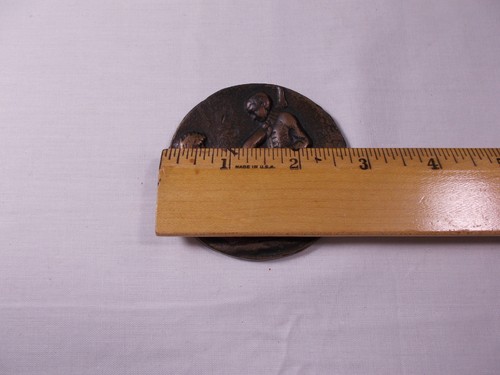 Bronze erotic medallion - erotic,