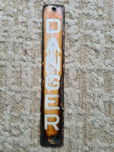 Vintage enamel danger - vintage,