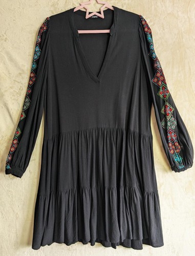 Desigual black embroidered - desigual,