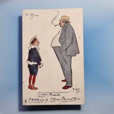 Comic Postcard 1933 Fat Man