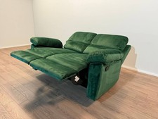 Toby Velvet Recliner 2 Seater Sofa – Green