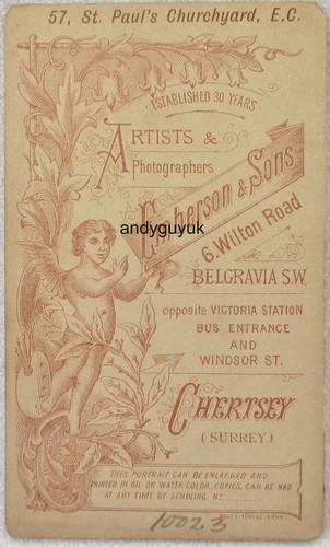 Cdv cherub picture back - cdv,