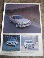 VAUXHALL CHEVETTE HS ROAD CAR MCRAE NICHOLSON HUNT 1990 ADVERT A4 FILE 26
