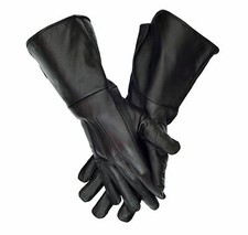Long Arm Cuff Leather Gloves