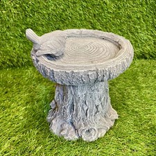 Concrete Bird Bath Outdoor Garden Ornament Bird Feeder Animal Feeder