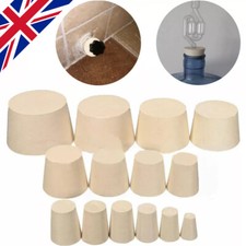 1/2/5X Rubber Stopper Bottle Tapered Hole Bung Plug Lab Test Tube Sealing PlugS