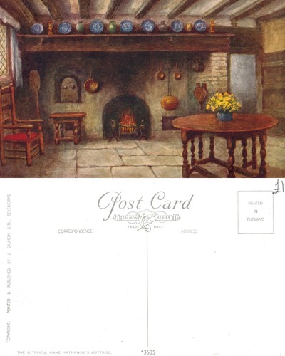 Vintage postcard the kitchen - the,