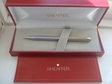 SHEAFFER Fashion 240x Ballpoint Pen - Brushed Steel, Gold Plated trim